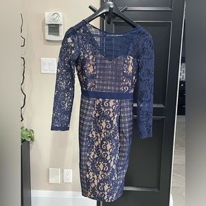 Navy blue lace dress